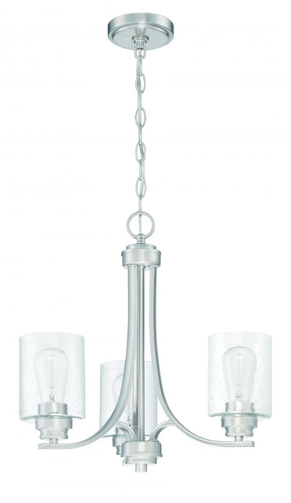 Bolden 3 Light Chandelier in Brushed Polished Nickel