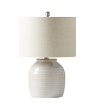 Craftmade 86258 - BL67LTX, Cream Ceramic Base with Oatmeal Hardback Shade