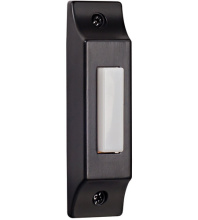 Craftmade BSCB-B - Surface Mount Die-Cast Builder's Series LED Lighted Push Button in Matte Black