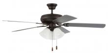 Craftmade DCF52ESP5C3W - Decorator's Choice 52" 5-Blade 3 Light Ceiling Fan in Espresso w/ Walnut/Espresso Blades