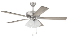 Craftmade ECF114BNK5-DWWLN - 52" Ceiling Fan w/Blades, 4 White Frost LED Lights