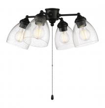 Craftmade LK401105-FB-LED - 4 Light with Clear Seeded Glass w/4x7w LED