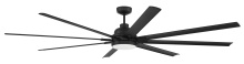 Craftmade RSH84FB8-NWF - Rush 84" 8-Blade Indoor/Outdoor (Wet) Ceiling Fan in Flat Black w/ Flat Black Blades