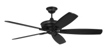 Craftmade SNT60FB5 - Santori 60" 5-Blade Indoor/Outdoor (Damp) Ceiling Fan in Flat Black w/ Flat Black Blades