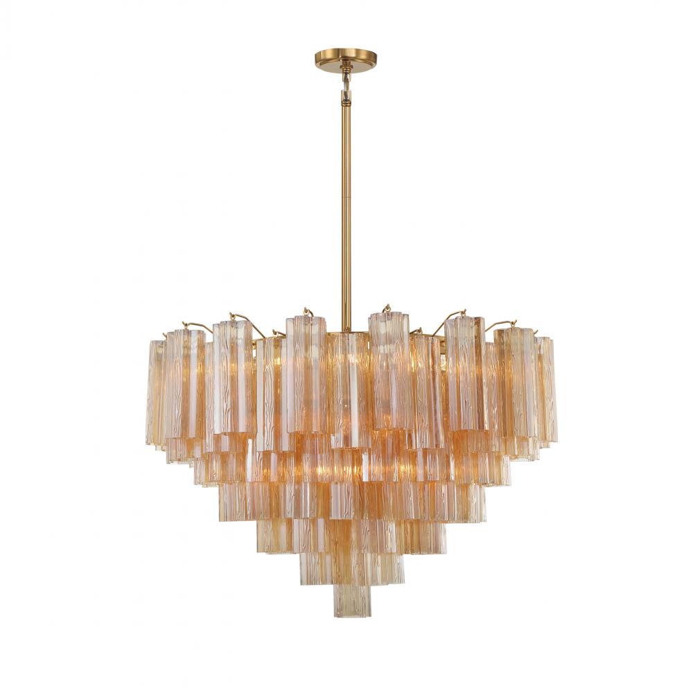 Addis 32'' Aged Brass Chandelier