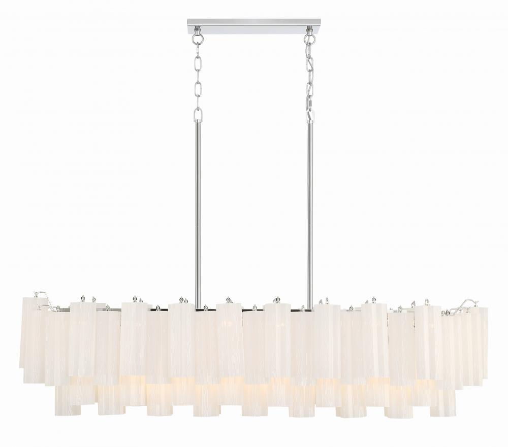 Addis 14 Light Polished Chrome Linear Chandelier