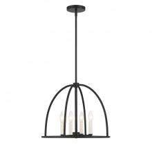 Crystorama ABB-3004-BK - Abbott 4 Light Black Chandelier