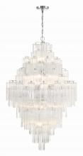 Crystorama ADD-319-CH-CL - Addis 20 Light Polished Chrome Chandelier