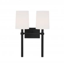 Crystorama BRO-452-BF - Bromley 13.75'' Black Forged Sconce