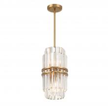 Crystorama HAY-1401-AG - Hayes 4 Light Aged Brass Mini Pendant