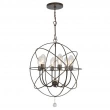 Crystorama SOL-9326-EB - Solaris 6 Light English Bronze Sphere Outdoor Pendant