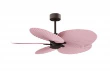 Matthews Fan Company AKTP-TB-PI - Alessandra Tropical 5-blade ceiling fan in Textured Bronze and Light Pink blades.