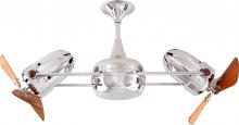 Matthews Fan Company DD-CR-WD-DAMP - Duplo Dinamico - Rotational Ceiling Fan - Polished Chrome Finish - Wood Blades