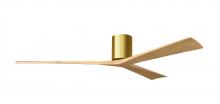 Matthews Fan Company IR3H-BRBR-LM-72 - Irene - 3H - Brushed Brass - Light Maple Blades - 72" Blades