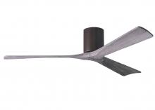 Matthews Fan Company IR3H-TB-BW-60 - Irene-3H-Three Blade Flush Mount Paddle Fan-60"-Textured Bronze Finish-Barn Wood Tone Blades