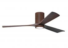 Matthews Fan Company IR3HLK-WN-WA-60 - Irene-3HLK three-blade flush mount paddle fan in Walnut finish with 60” solid walnut tone blades