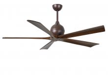 Matthews Fan Company IR5-TB-WA-60 - Irene-5 five-blade paddle fan in Textured Bronze finish with 60" solid walnut tone blades.