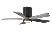 Matthews Fan Company IR5HLK-BK-BW-42 - Irene-5HLK-42" Five Blade Flush Mount Paddle Fan-5CCT Integrated LED-Matte Black Finish