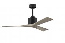 Matthews Fan Company NK-BK-GA-52 - Nan 6-speed ceiling fan in Matte Black finish with 52” solid gray ash tone wood blades