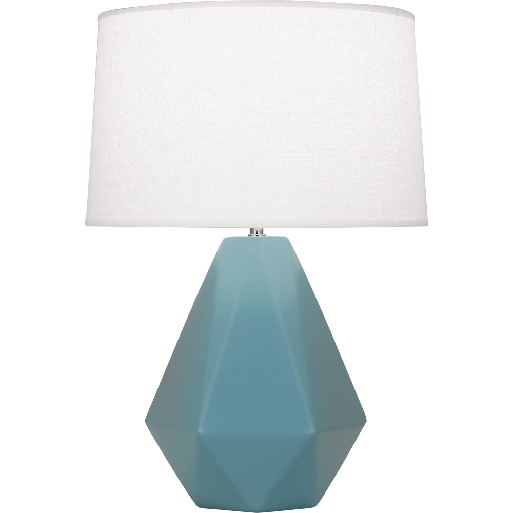 Matte Steel Blue Delta Table Lamp