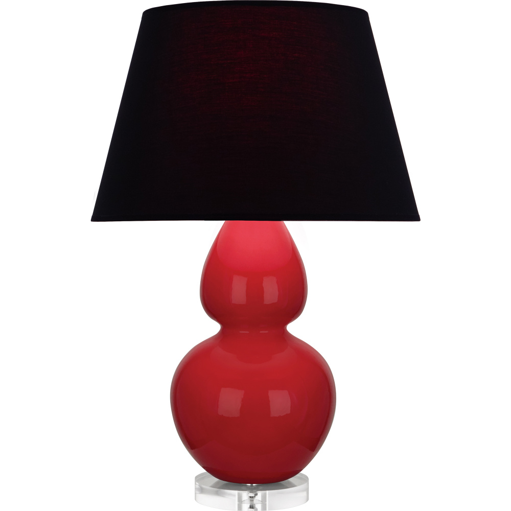 Ruby Red Double Gourd Table Lamp