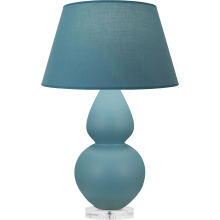 Robert Abbey MOB62B - Matte Steel Blue Double Gourd Table Lamp