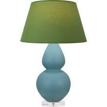 Robert Abbey MOB62G - Matte Steel Blue Double Gourd Table Lamp