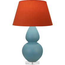Robert Abbey MOB62T - Matte Steel Blue Double Gourd Table Lamp