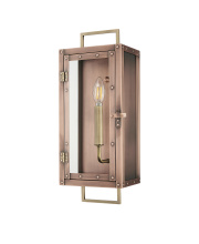 Acclaim Lighting 1010CP - 18 in. 1-Light Antique Copper With Brass Accents Outdoor Wall Lantern With Clear Glass Panes