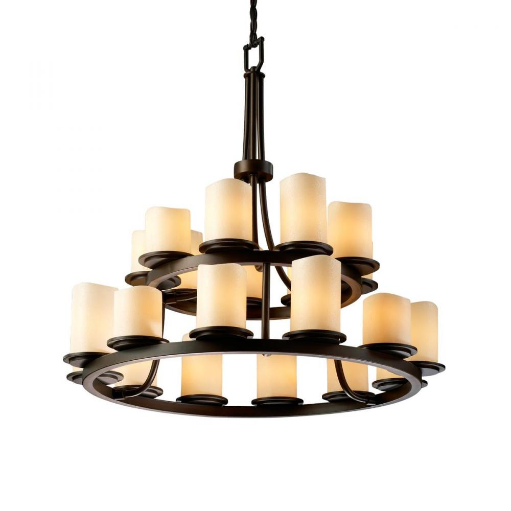 Dakota 21-Light 2-Tier Ring Chandelier