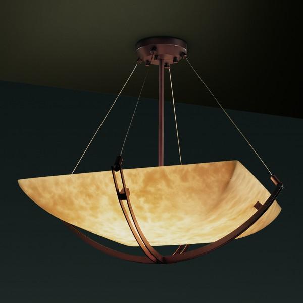 48" LED Pendant Bowl w/ Crossbar