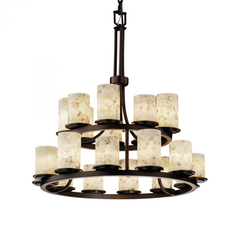 Dakota 21-Light 2-Tier Ring LED Chandelier