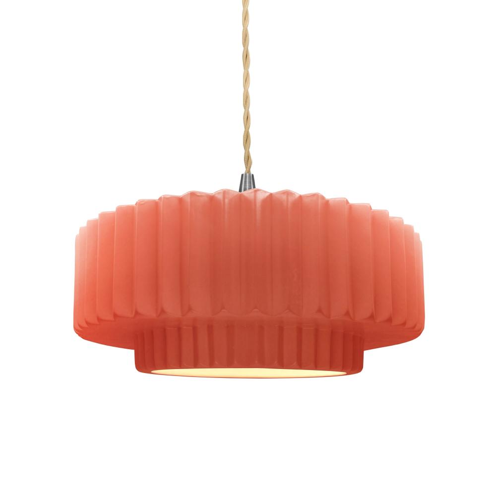 Medium Tier Pleated 1-Light Pendant