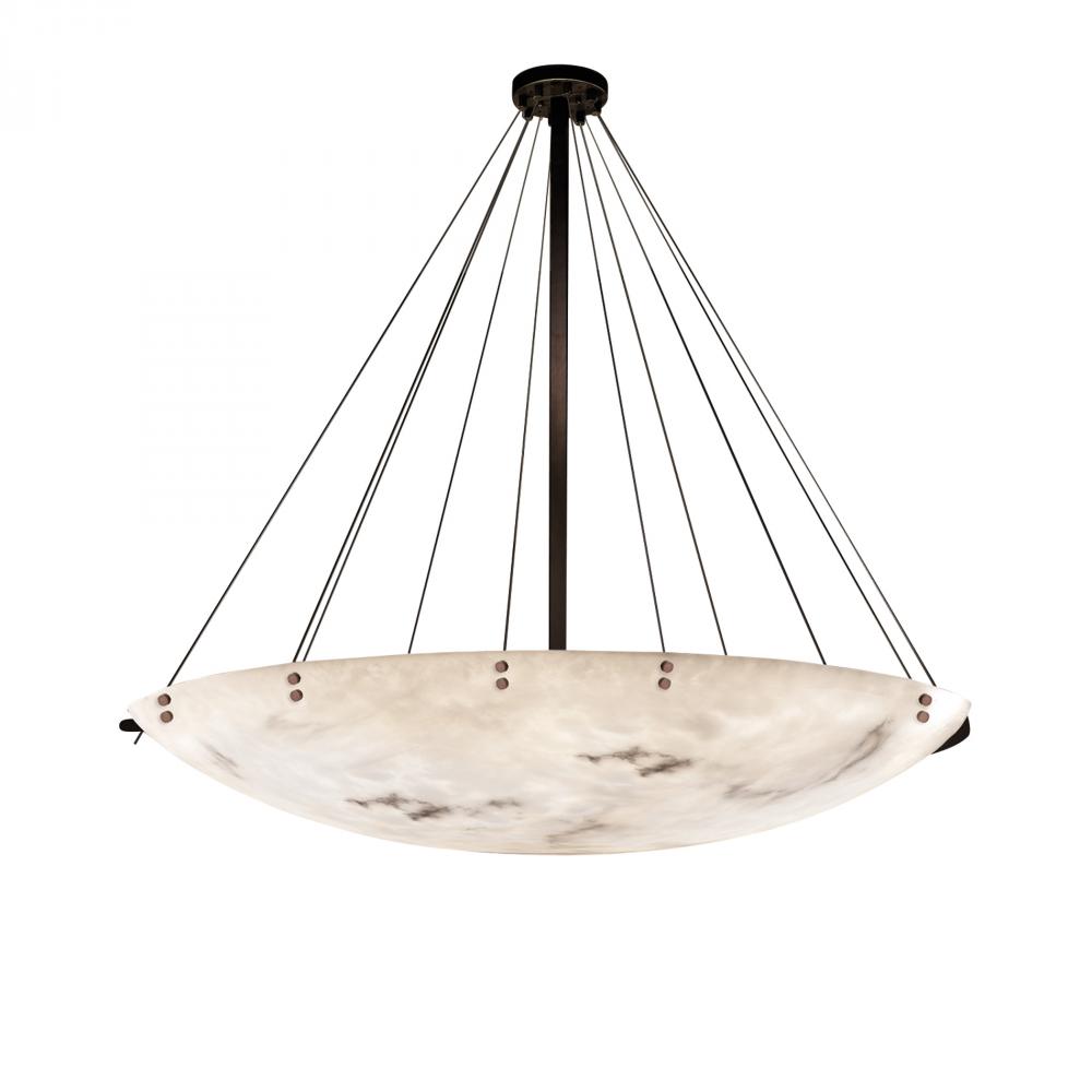 72" Round Pendant Bowl w/ Finials