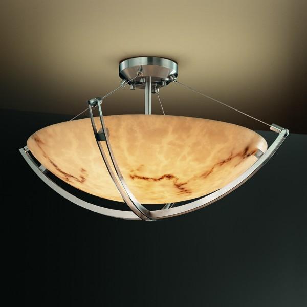 24" LED Semi-Flush Bowl w/ Crossbar