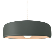 Justice Design Group CER-6575-PWGN-BRSS-BEIG-TWST - Large Spire 1-Light Pendant