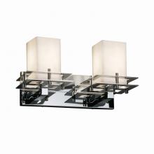 Justice Design Group CLD-8172-15-CROM - Metropolis 2-Light Bath Bar