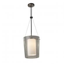 Justice Design Group FSN-8010-OPAL-CROM - Amani 1-Light Center Drum Pendant