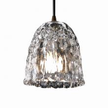 Justice Design Group GLA-8815-56-CLRT-DBRZ - Mini 1-Light Pendant