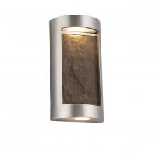 Justice Design Group SLT-7535W-ERTH-NCKL - Litho ADA 2-Light LED Outdoor Wall Sconce