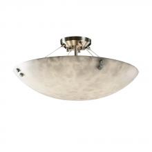 Justice Design Group CLD-9652-25-NCKL-F4 - 24" Semi-Flush Bowl w/ LARGE SQUARE W/ POINT FINIALS