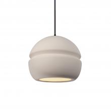 Justice Design Group CER-6410-BIS-MBLK-BKCD - Small Sphere 1-Light Pendant