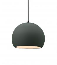 Justice Design Group CER-6530-PWGN-MBLK-BKCD - Small Globe 1-Light Pendant