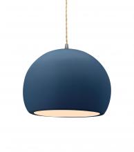 Justice Design Group CER-6533-MDMT-NCKL-BEIG-TWST - Medium Globe 1-Light Pendant