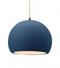 Justice Design Group CER-6535-MDMT-MBLK-BEIG-TWST - Large Globe 1-Light Pendant