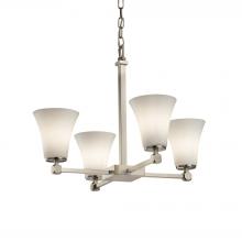 Justice Design Group FSN-8420-20-OPAL-NCKL-LED4-2800 - Tetra 5-Light LED Chandelier