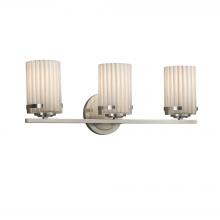 Justice Design Group POR-8453-10-PLET-NCKL-LED3-2100 - Atlas 3-Light LED Bath Bar