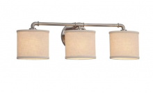 Justice Design Group FAB-8463-15-WHTE-DBRZ - Bronx 3-Light Bath Bar