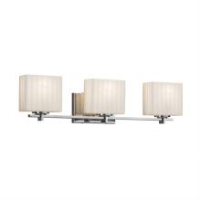 Justice Design Group PNA-8443-55-WAVE-NCKL - Era 3-Light Bath Bar