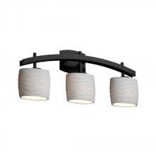 Justice Design Group POR-8593-10-PLET-DBRZ - Archway 3-Light Bath Bar